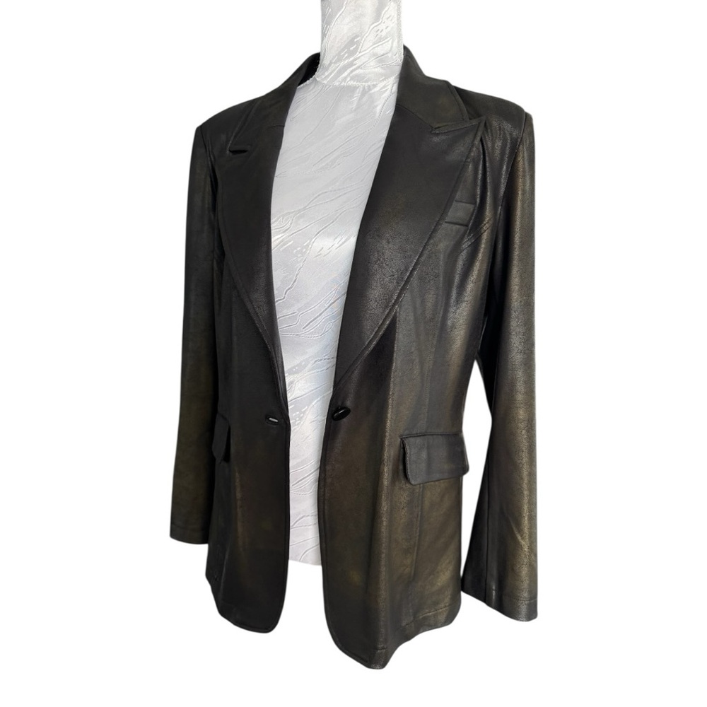 Clara Sun Woo Liquid Leather Blazer - Large - Picture 3 of 8